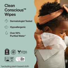Load image into Gallery viewer, The Honest Company Hypoallergenic Multi-Use Baby Wipes for Sensitive Skin, Pattern Play, 720 Count
