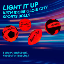 Load image into Gallery viewer, GlowCity Glow in The Dark Football - Light Up, Youth Size Footballs for Kids - LED Lights and Pre-Installed Batteries Included﻿
