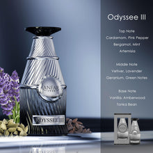 Load image into Gallery viewer, Anfar Odyssee 3 Pour Homme 1950, Extrait de Parfum, 3.4 fl oz, Woody Fragrance, Cardamom, pink pepper, bergamot, mint, for men, 100ml.
