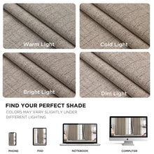 Load image into Gallery viewer, Joydeco Blackout Curtains for Bedroom - 100% Light Blocking 2 Panels Set Linen Drapes 42" W x 108" L, Thermal Insulated Room Darkening Curtains, Linen Textured for Living Room, Rod Pocket &amp; Back Tabs
