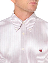Load image into Gallery viewer, Brooks Brothers Men's Non-Iron Long Sleeve Button Down Sport Shirt, Dark Red
