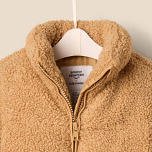 Load image into Gallery viewer, Amazon Essentials x Sofia Grainge Unisex Babies' Teddy Puffer Jacket, Camel, 18 Months
