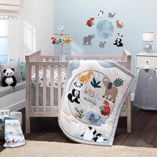 Load image into Gallery viewer, Lambs &amp; Ivy Wild Life Black/White Plush Panda Bear Stuffed Animal Toy - Lucky
