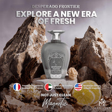 Load image into Gallery viewer, Mahajan Desperado Frontier Eau de Parfum – Rugged &amp; Fresh Men’s Cologne – Spicy Citrus &amp; Warm Woods – Bold, Masculine, All-Day Long-Lasting Perfume (3.4 oz)
