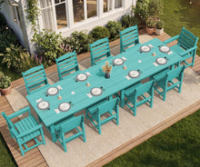 Load image into Gallery viewer, SERWALL Patio Dining Sets for 6 Person, HDPE Dining Set with 6 Armless Chairs, Aruba
