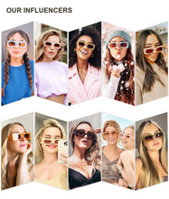 Load image into Gallery viewer, SOJOS Retro 90s Nude Rectangle Sunglasses Womens Mens Trendy Chunky Glasses Gradient Yellow Frame Yellow Lens
