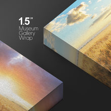 Load image into Gallery viewer, Canvas Prints Wall Art - Beautiful Scenery/Landscape Sunset Over Wheat Field | Modern Home Deoration/Wall Art Giclee Printing Wrapped Canvas Art Ready to Hang - 12" x 18"
