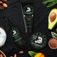 Load image into Gallery viewer, Bossman Essentials Beard Kit for Men - Beard Oil Jelly, Fortifying Conditioner Cream, Beard Balm - Grooming Growth Care Accessories (Vetiver X)
