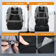 Load image into Gallery viewer, VGOAL Large Travel Backpack For Women Men, Carry On Backpack, 40L Travel Backpack Flight Approved Weekender Backpack Luggage Suitcase Backpack Expandable With 4 Packing Cubes
