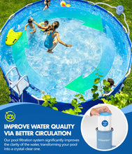 Load image into Gallery viewer, KimFilter Pro Series 1000 GPH Above Ground Pool Filter Pump, Powerful Pool Cartridge Filter Pump, Water Circulation and Filtration System -Improved Water Clean &amp; Clarity, Pools Pumps Above Ground-Blue
