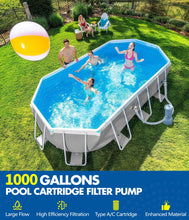 Load image into Gallery viewer, KimFilter Pro Series 1000 GPH Above Ground Pool Filter Pump, Powerful Pool Cartridge Filter Pump, Water Circulation and Filtration System -Improved Water Clean &amp; Clarity, Pools Pumps Above Ground-Blue
