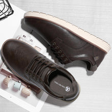 Load image into Gallery viewer, NCCB Men's Casual Dress Sneakers Lace Up Formal Oxfords Dress Shoes for Men Slip-on Comfortable Brown Shoes for Bussiness/Travel/Work Dark Brown Size 9.5
