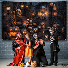 Load image into Gallery viewer, KatchOn, XtraLarge Spooky Halloween Backdrop - 72x44 Inch | Halloween Banner for Pumpkin Halloween Decorations | Halloween Photo Backdrop | Halloween Pumpkin Banner for Halloween Party Decorations
