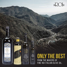 Load image into Gallery viewer, ROI Italian Extra Virgin Olive Oil - Made From Ligurian Taggiasca Oilves - High Polyphenol - DOP Certified - Fresh Cold Pressed in Italy - Low Acid - NO PESTICIDES NO GMO - 16.9 fl oz 500ml
