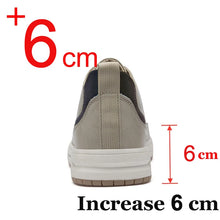 Load image into Gallery viewer, New Men Sneakers Elevator Shoes Comfortable Leather Heightening Shoes For Men Insole 6cm 8cm Heels Casual Lift Height Shoes Man
