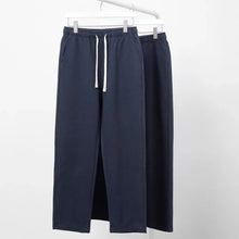 Load image into Gallery viewer, Korean Autumn Youth Trend Men's Twill Casual Pants Solid Elastic Waist Pocket Drawstring Loose Straight Sports Versatile Trouser
