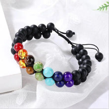Load image into Gallery viewer, Chakra Bracelet Healing Crystals Yoga Stone Beads Bracelets Meditation Relax Anxiety Bangle for Womens Mens
