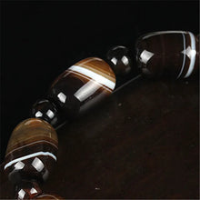 Load image into Gallery viewer, Natural Brazilian Silk Wrapped Agate Bucket Bead Bracelet Men's and Women's Lutong National Style Bracelet
