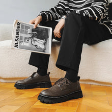 Load image into Gallery viewer, STRONGSHEN Men Casual Leather Shoes Thick Soled Formal Shoes Fashion Handmade Brogue Business Shoes Oxford Zapatos Hombre
