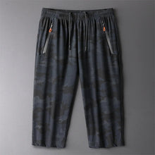 Load image into Gallery viewer, Summer Korean Fashion Breathable Thin Ice Silk Quick-Drying 7-Point Trousers Men'S Casual Loose Sports Camouflage Shorts Pants
