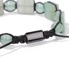Load image into Gallery viewer, Natural Cube Flat Square Stone Beads Bracelet Adjustable Rope Braided Bracelets Tiger Eye Labradorite Bracelet for Women Men
