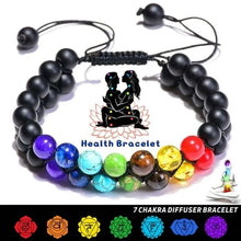 Load image into Gallery viewer, Chakra Bracelet Healing Crystals Yoga Stone Beads Bracelets Meditation Relax Anxiety Bangle for Womens Mens
