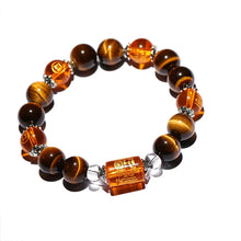 Load image into Gallery viewer, BOEYCJR The God of wealth Tiger Eyes Stone Beads Bangles &amp; Bracelets Jewelry Lucky Energy Couple Bracelet for Women or Men
