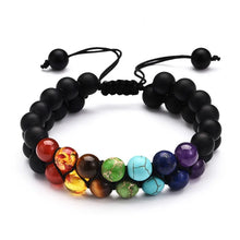 Load image into Gallery viewer, Chakra Bracelet Healing Crystals Yoga Stone Beads Bracelets Meditation Relax Anxiety Bangle for Womens Mens
