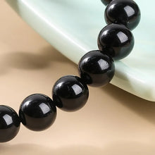 Load image into Gallery viewer, JD Natural Stone 7A Black Tourmaline Bead Bracelets Women Healing Crystals Chakra Yoga Meditation Jewelry Schorl Strand Bangles

