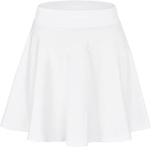 Load image into Gallery viewer, Sweet Hearts Women’s 2-Pack Basic Skater Skirt- Versatile Stretchy Mini Flared Skirt Made in USA Black/White
