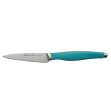 Load image into Gallery viewer, Rachael Ray Cucina Japanese Stainless Steel Knife Kitchen Cutlery Wooden Block Set, 6 Piece, Agave Blue
