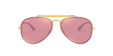 Load image into Gallery viewer, Ray-Ban RB3584N Blaze Aviator Sunglasses, Gold/Pink Mirror, 58 mm

