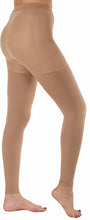 Load image into Gallery viewer, ABSOLUTE SUPPORT - Compression Leggings Women 20-30 mmHg for Circulation - Footless Compression Support Stockings for Women - High Waist Tights Pantyhose - Beige, Size Small
