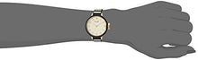 Load image into Gallery viewer, Kate Spade New York Women's Park Row Quartz Metal and Silicone Watch, Color: Black/Gold, Stripes (Model: KSW1313)
