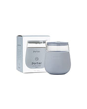 Load image into Gallery viewer, W&amp;P Porter Wine Cocktail Glass w/ Protective Silicone Sleeve | Slate 15 Ounces | On-the-Go | Reusable | Portable | Dishwasher Safe
