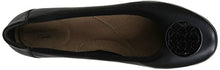 Load image into Gallery viewer, Clarks Women's Gracelin Lola Ballet Flat, Black Leather/Synthetic Combo, 9 Medium US
