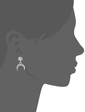 Load image into Gallery viewer, Alex and Ani Women's Blue Lace Agate Earrings, Rafaelian Silver, One Size
