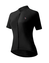Load image into Gallery viewer, BALEAF Womens Cycling Jersey Bike Shirts Short Sleeve with Pockets Bicycle Biking Tops Breathable Summer UPF Black Size L
