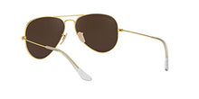 Load image into Gallery viewer, Ray-Ban RB3025 Classic Aviator Sunglasses, Matte Gold/Polarized Brown Mirror Fuchsia, 58 mm
