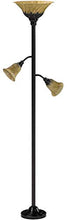 Load image into Gallery viewer, Elegant Designs LF2002-RBZ 3 Light Floor Lamp with Scalloped Glass Shades, 3.9, Restoration Bronze/Champagne
