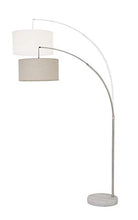 Load image into Gallery viewer, Real Marble Base Steel Adjustable Arching LED Floor Lamp, 81" H (90-6931AB)
