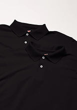 Load image into Gallery viewer, Hanes Men's Short-Sleeve Jersey Polo (Pack of 2), Charcoal Heather, Small
