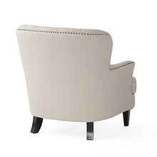 Load image into Gallery viewer, Great Deal Furniture Alfred Fabric Club Chair, Natural with Ottoman
