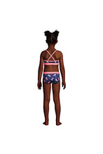 Load image into Gallery viewer, Lands' End G LS 3 Piece Rash Guard Set Primo Pink Tie Dye Stripe Kids 4
