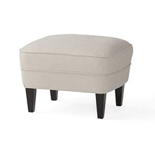 Load image into Gallery viewer, Great Deal Furniture Alfred Fabric Club Chair, Natural with Ottoman
