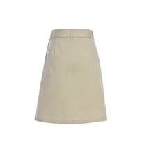 Load image into Gallery viewer, Tommy Hilfiger Girls Belted Knife Pleat Skirt, Kids School Uniform Clothes for Little &amp; Big Girls, Knee Length, Flat Back with Waist Darts for a Feminine Fit, Machine Washable - Khaki, Size 5
