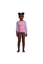 Load image into Gallery viewer, Lands' End G LS 3 Piece Rash Guard Set Primo Pink Tie Dye Stripe Kids Slim 10
