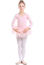 Load image into Gallery viewer, danswan Toddler Girls Long Sleeve Ballet Tutu Leotards with Glitter Skirt Dance Ballerina Outfit (2-3T, Ballet Pink)

