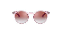 Load image into Gallery viewer, Ray-Ban unisex child Rj9064s Sunglasses, Transparent Pink/Red Mirror Red, 44 mm US
