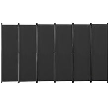 Load image into Gallery viewer, 6-Panel Outdoor/Indoor Room Divider,Privacy Furniture Indoor Bedroom (Black)
